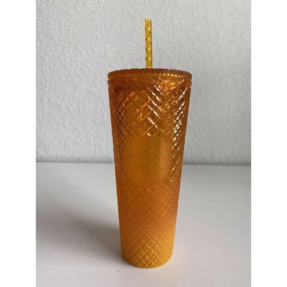 Starbucks Cold Venti 24 oz Cup Yellow Mango Jewel‎ Tumbler Summer 2022 Release